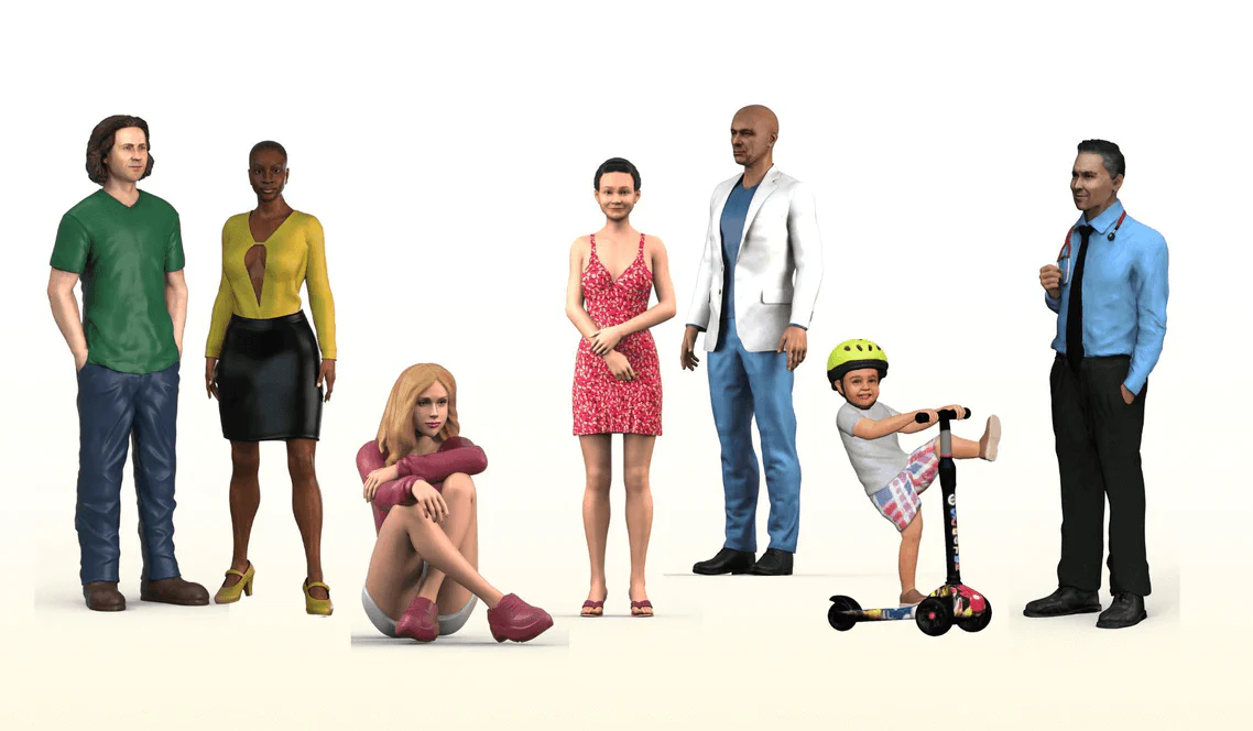 Custom family figurines