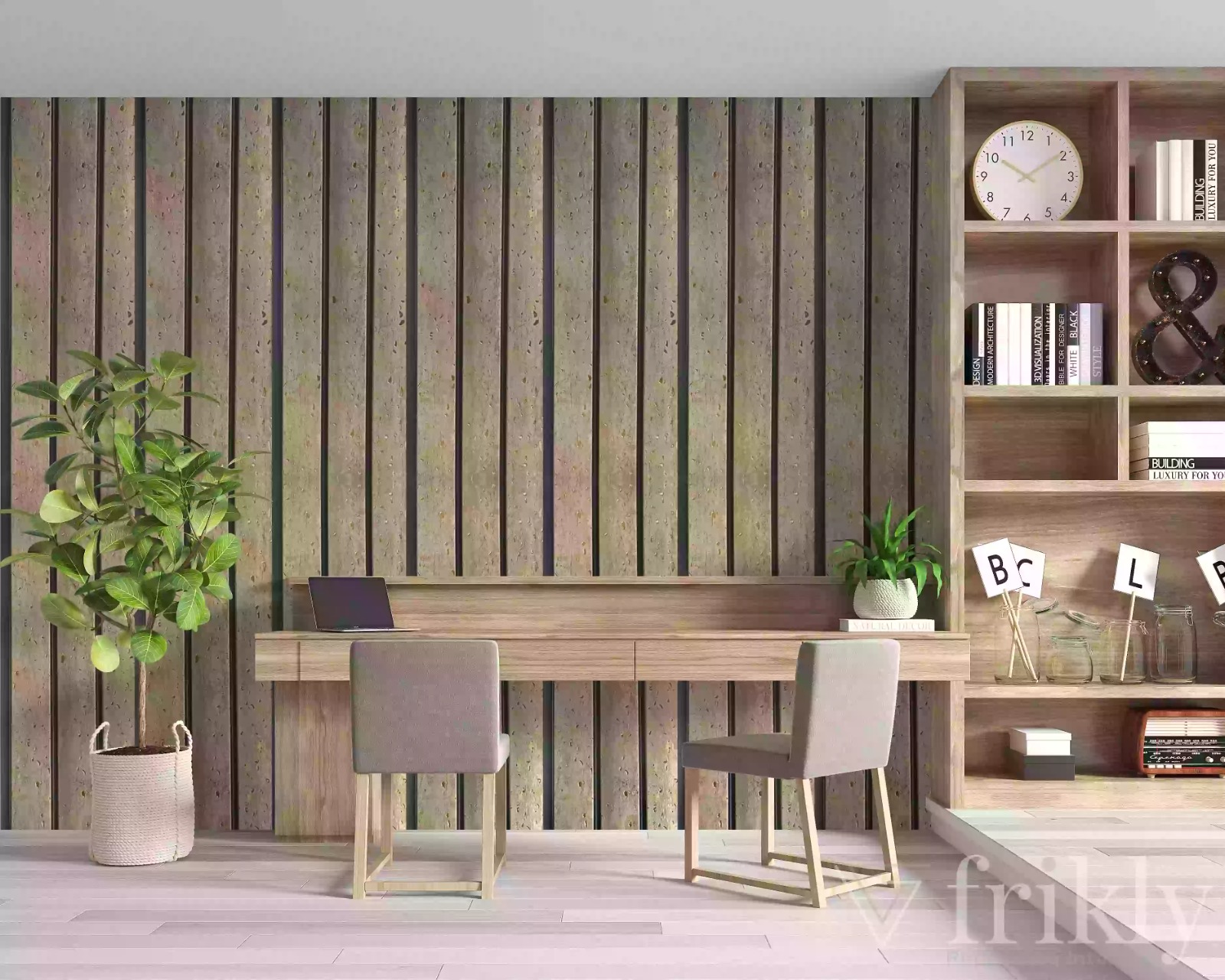 Acoustic slat wood wall panels