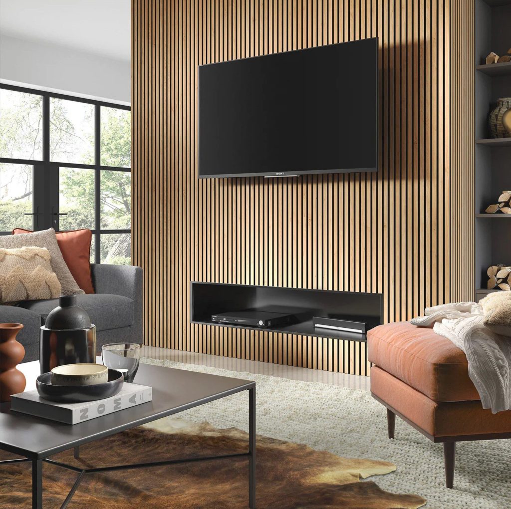Acoustic slat wood wall panels